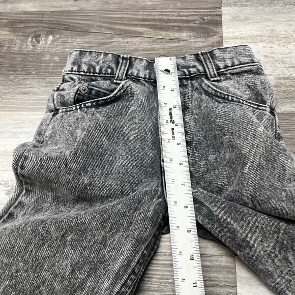 Vintage 80s Levis Acid Wash Black Girls‎ 10 Slim Denim Jeans Black Tab USA Made - Picture 9 of 11